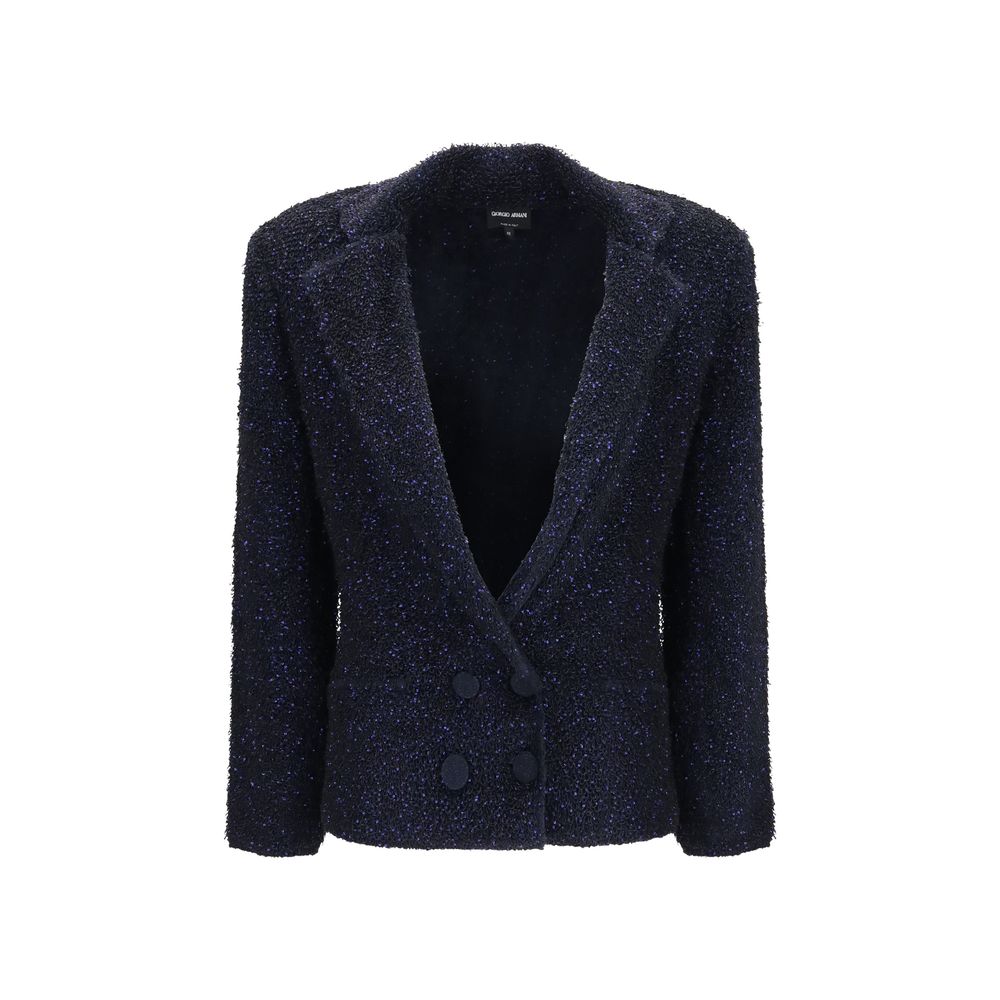 Giorgio Armani Blue Polyamide Blazer - Eljoys Fashion 