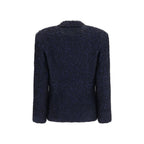 Giorgio Armani Blue Polyamide Blazer - Eljoys Fashion 