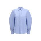 Brunello Cucinelli Blue Cotton Blouse - Eljoys Fashion 