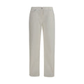 The Row White Cotton Straight-Leg Jeans - Eljoys Fashion 