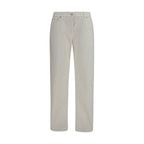 The Row White Cotton Straight-Leg Jeans - Eljoys Fashion 
