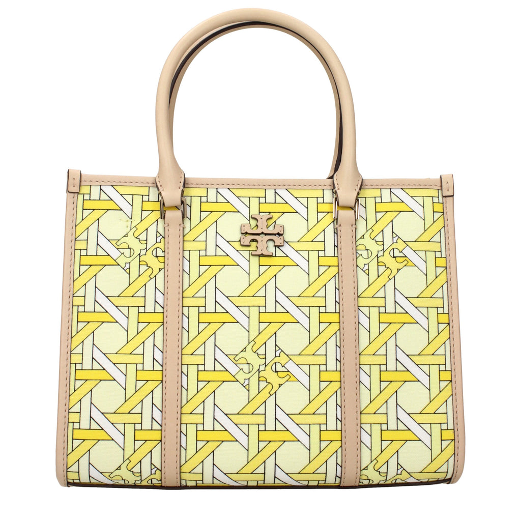 Tory Burch Yellow Fabric Handbag - Eljoys Fashion 