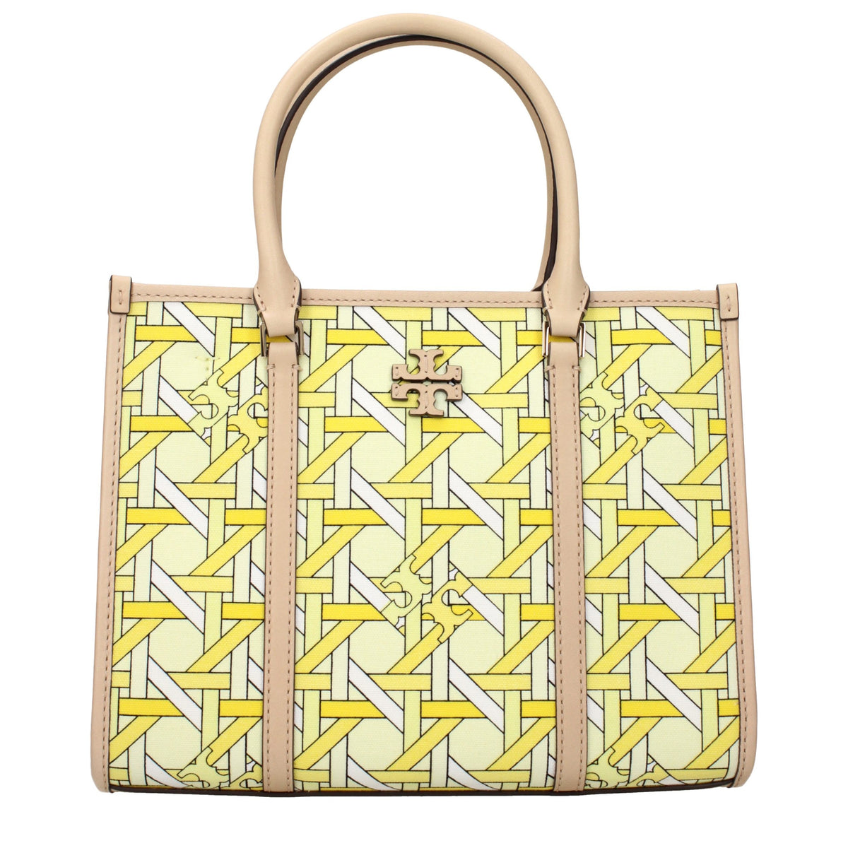 Tory Burch Yellow Fabric Handbag - Eljoys Fashion 