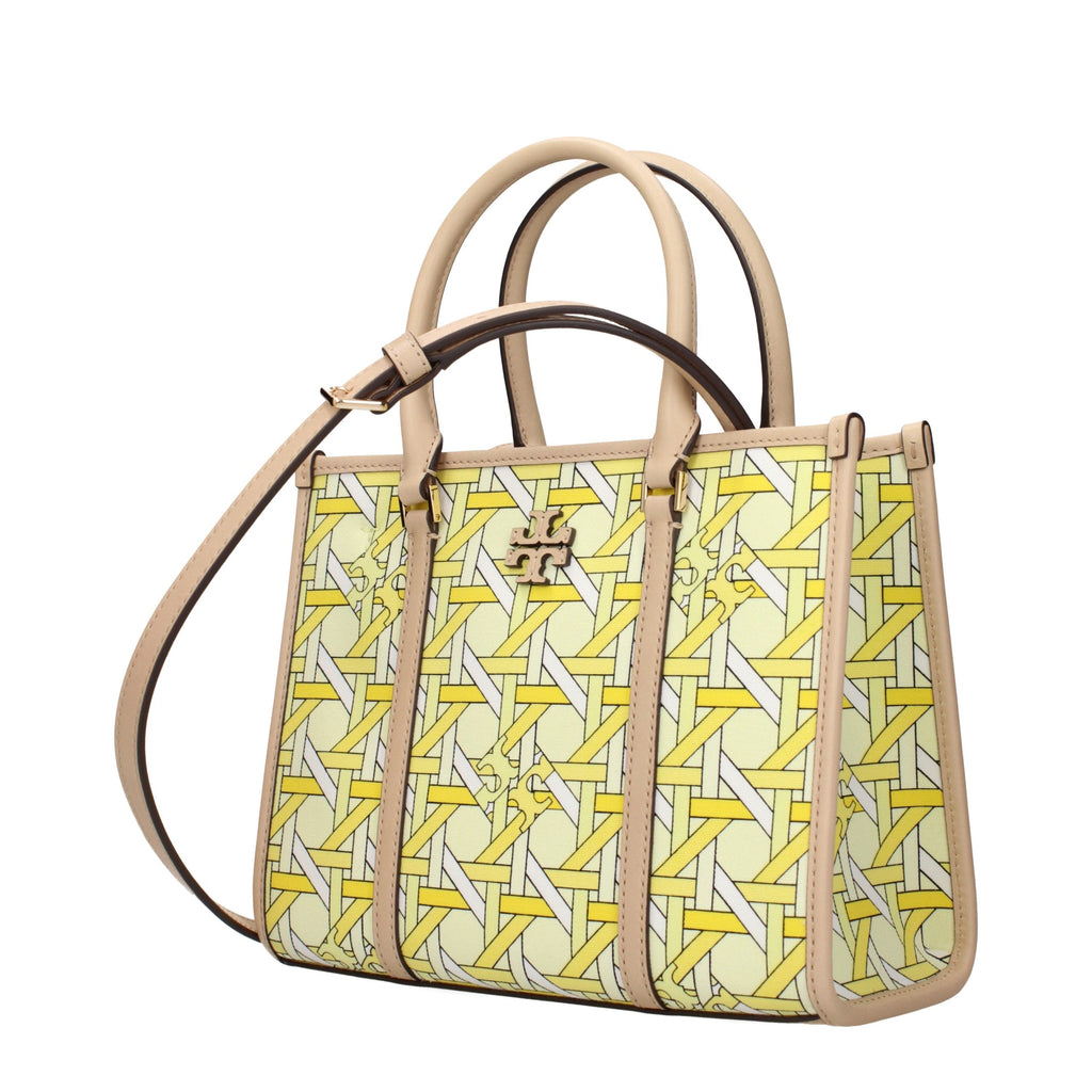 Tory Burch Yellow Fabric Handbag - Eljoys Fashion 