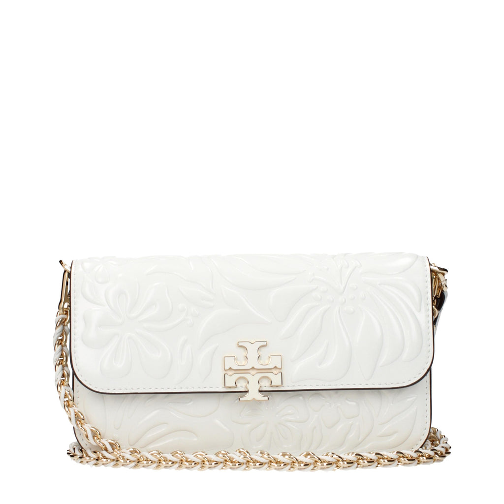 Tory Burch White Leather Handbag - Eljoys Fashion 