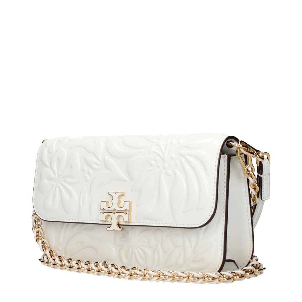 Tory Burch White Leather Handbag - Eljoys Fashion 