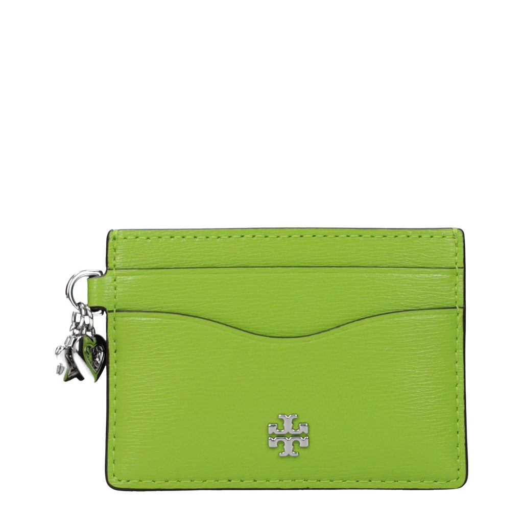 Tory Burch Green Leather Cardholder - Eljoys Fashion 