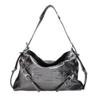 Givenchy Gray Leather Shoulder Bag - Eljoys Fashion 