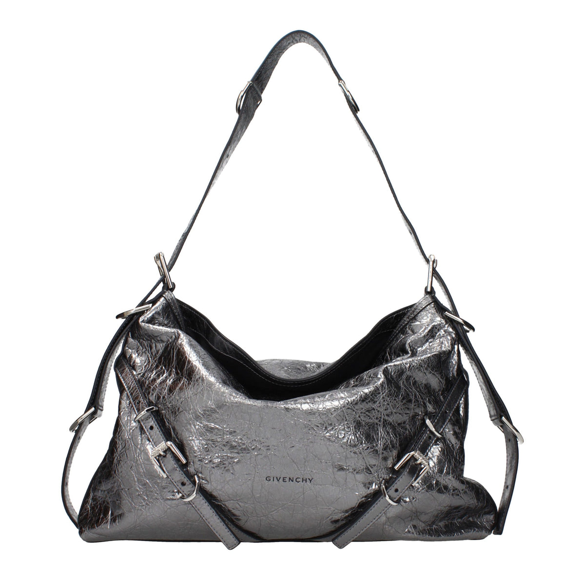 Givenchy Gray Leather Shoulder Bag - Eljoys Fashion 