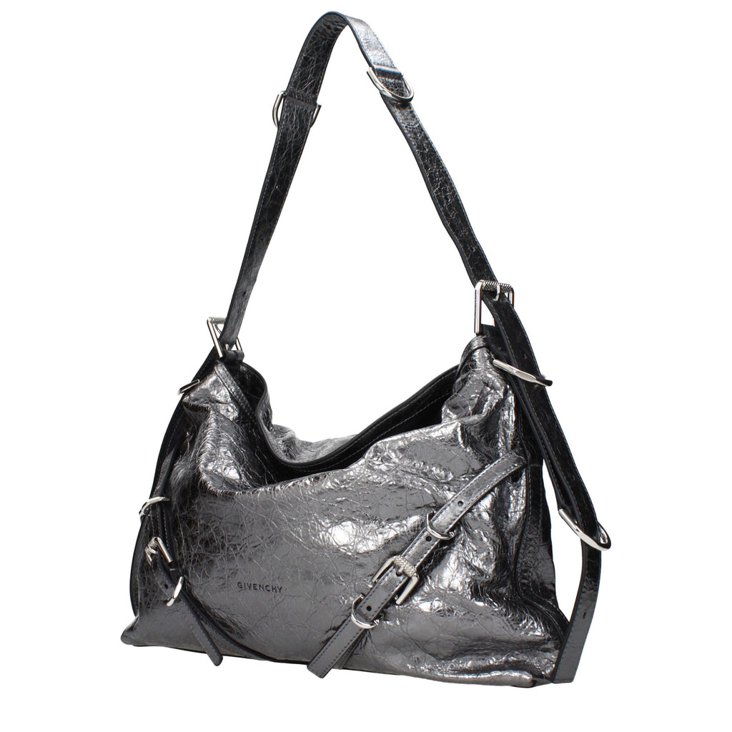 Givenchy Gray Leather Shoulder Bag - Eljoys Fashion 