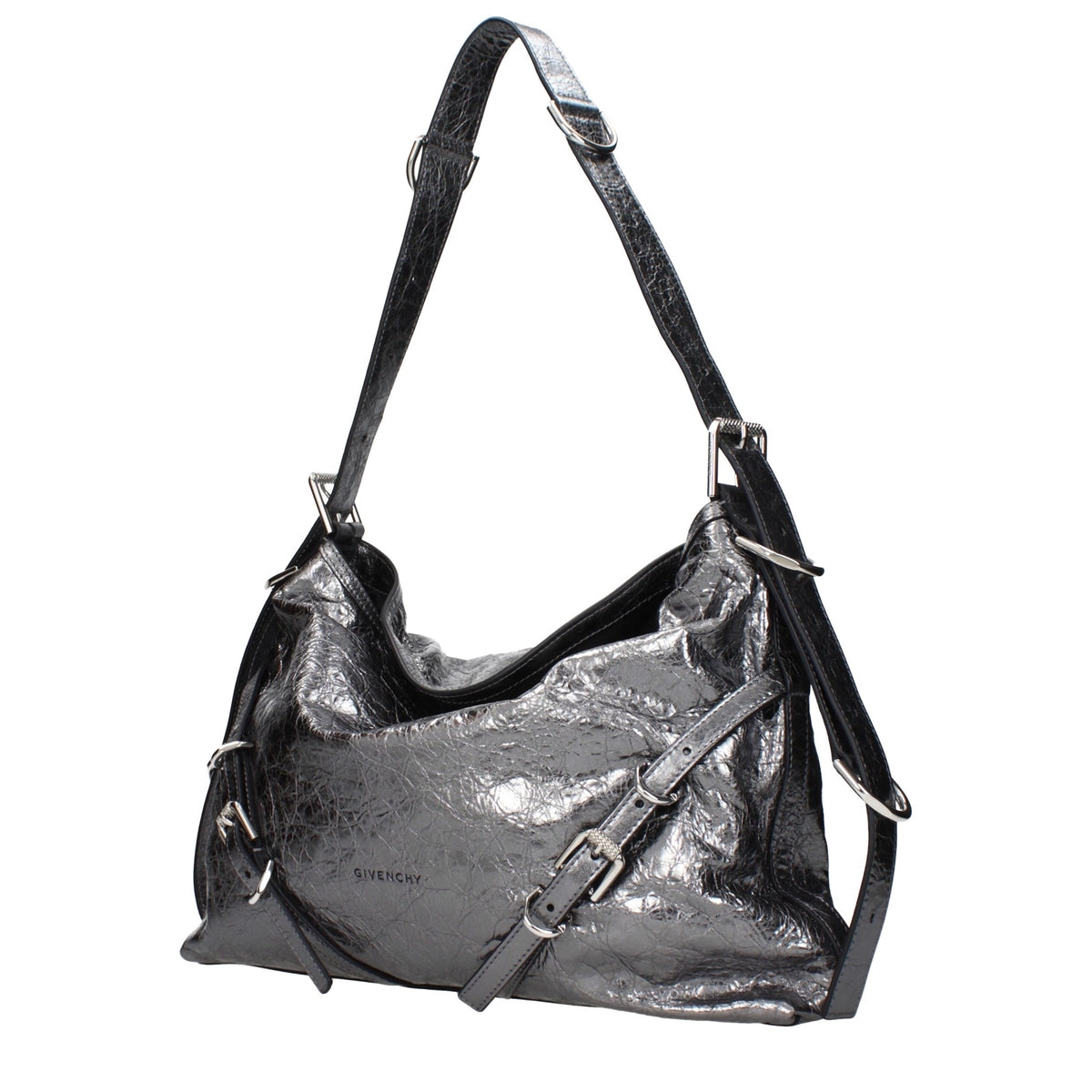 Givenchy Gray Leather Shoulder Bag - Eljoys Fashion 