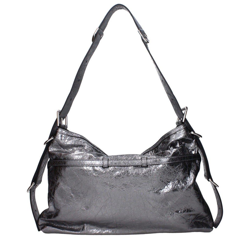 Givenchy Gray Leather Shoulder Bag - Eljoys Fashion 