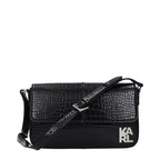 Karl Lagerfeld Black Polyethylene Shoulder Bag - Eljoys Fashion 