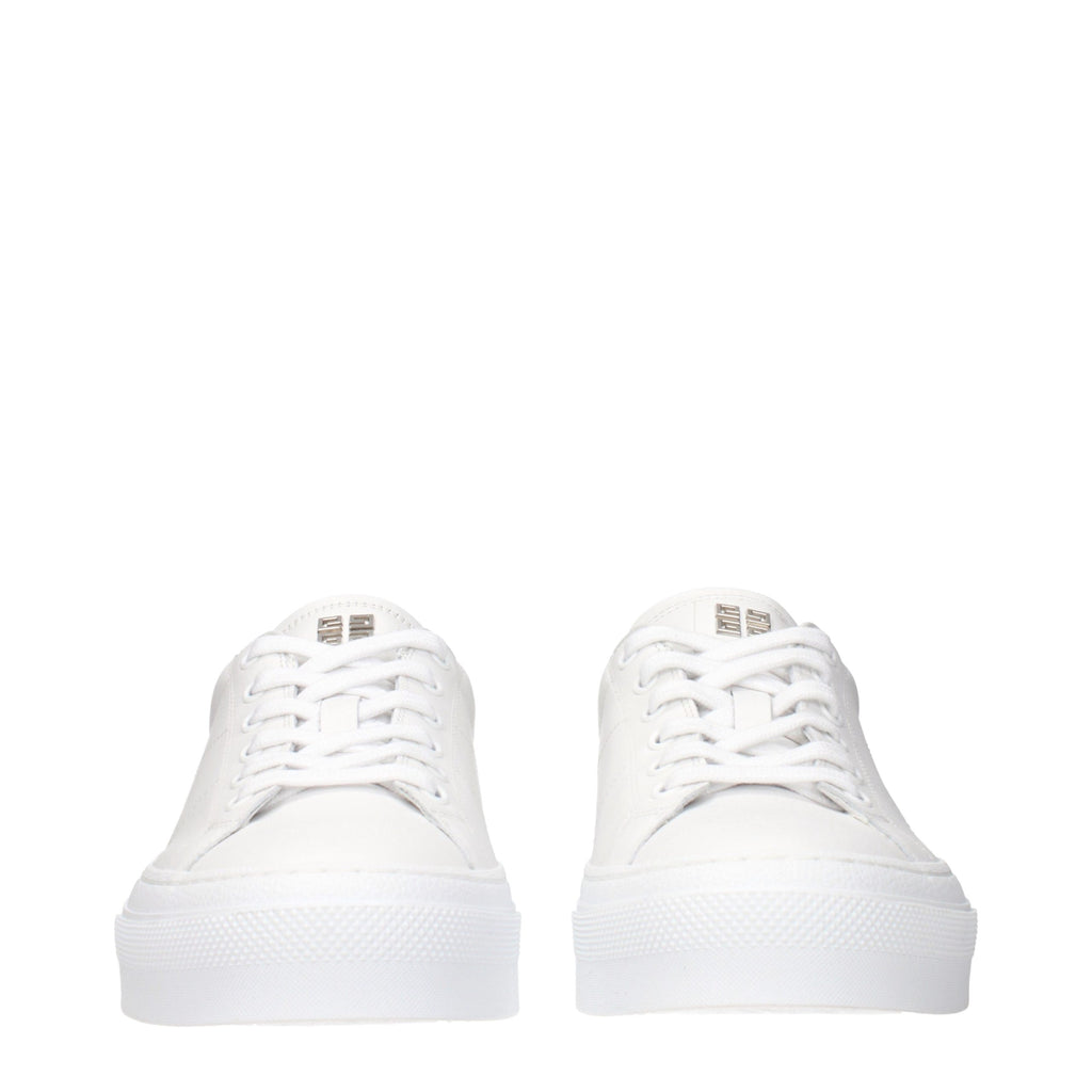 Givenchy White Leather Low Top Sneakers - Eljoys Fashion 