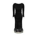 Self-Portrait Black Viscose Cocktail Dress