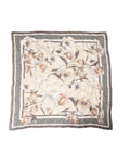 Dolce & Gabbana Men Beige Floral Linen Square Foulard Scarf - Eljoys Fashion 