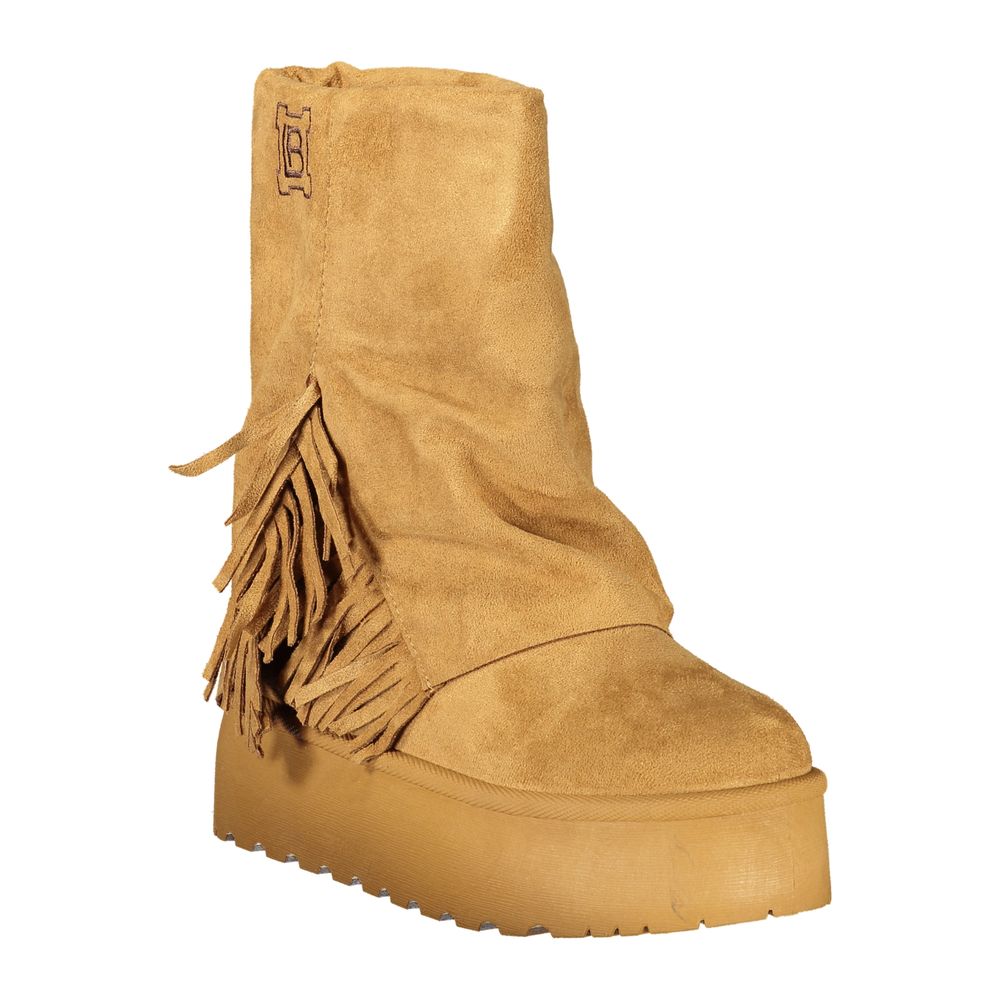 Laura Biagiotti Brown Polyurethane Women's Boot - Eljoys Fashion 