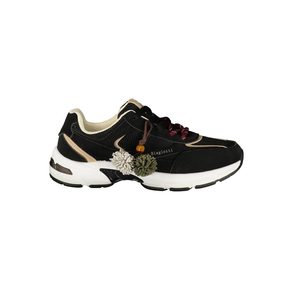 Laura Biagiotti Nero Polyurethane Women's Sneaker - Eljoys Fashion 