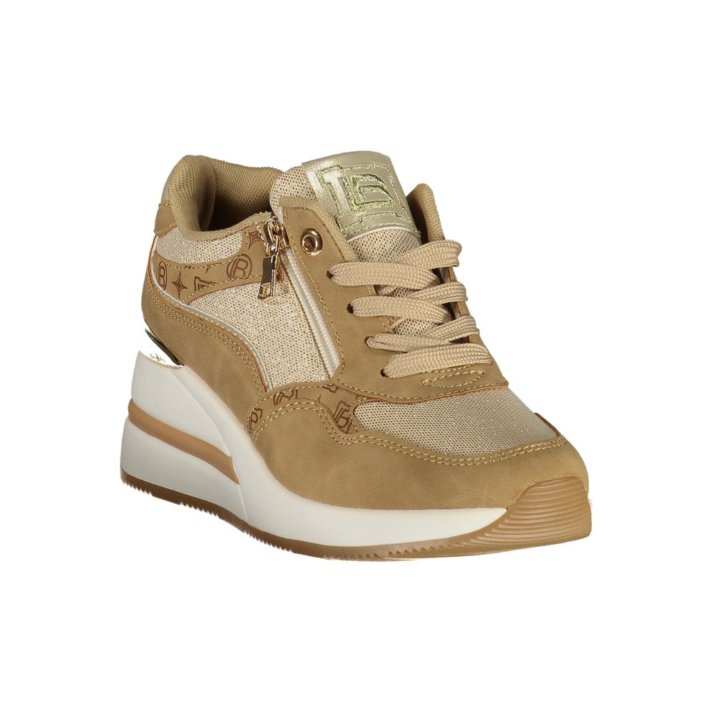 Laura Biagiotti Beige Polyurethane Women's Sneaker - Eljoys Fashion 
