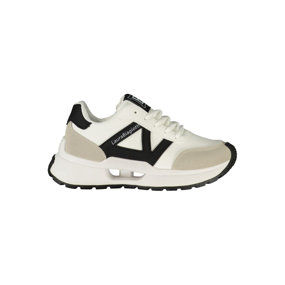 Laura Biagiotti White Polyurethane Women's Sneaker - Eljoys Fashion 