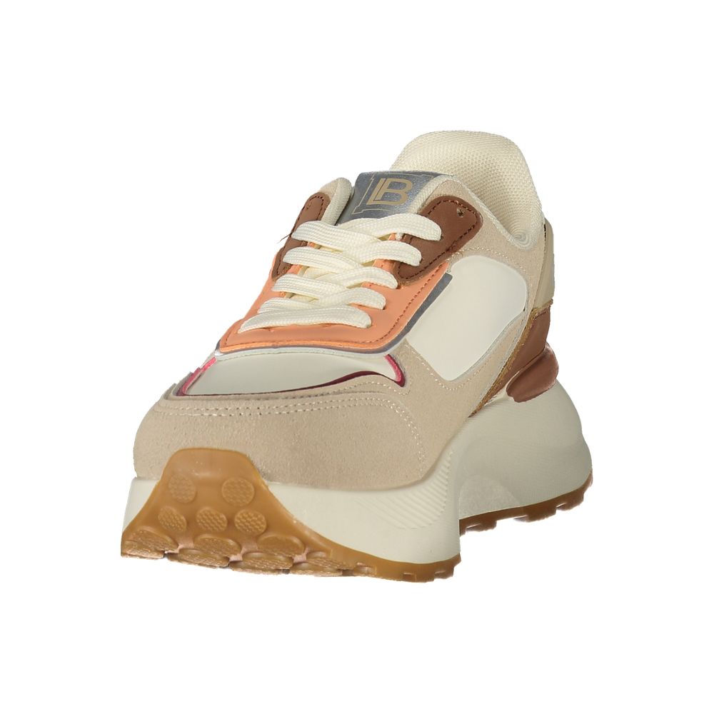 Laura Biagiotti Beige Polyurethane Women's Sneaker - Eljoys Fashion 