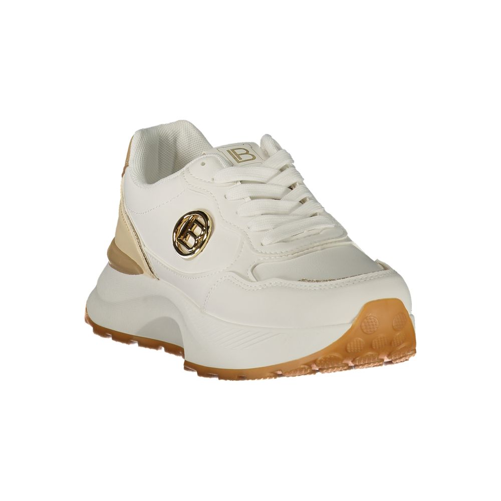 Laura Biagiotti White Polyurethane Women Sneaker - Eljoys Fashion 