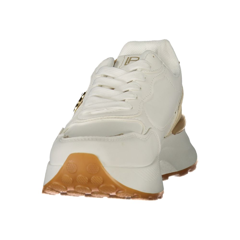 Laura Biagiotti White Polyurethane Women Sneaker - Eljoys Fashion 