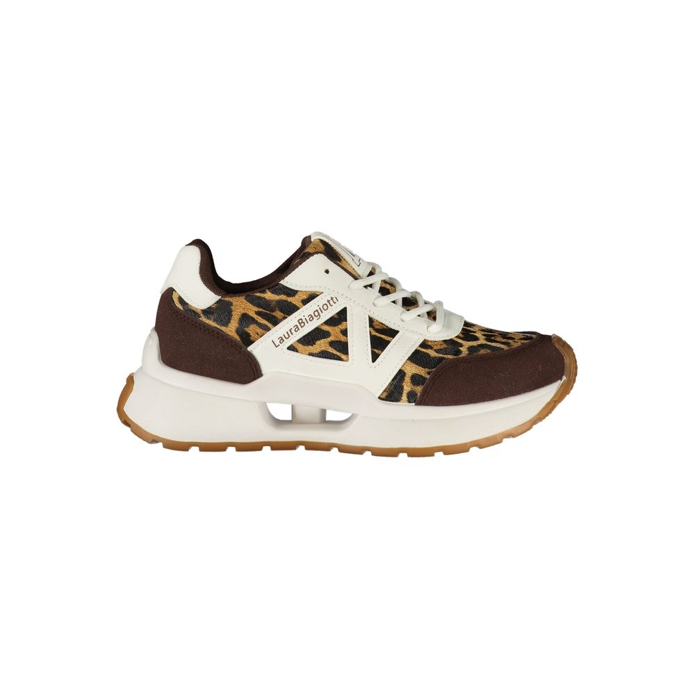 Laura Biagiotti Brown Polyurethane Women's Sneaker - Eljoys Fashion 