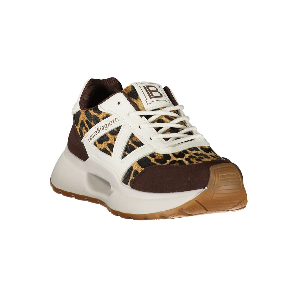 Laura Biagiotti Brown Polyurethane Women's Sneaker - Eljoys Fashion 