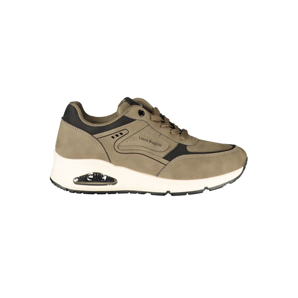 Laura Biagiotti Gray Polyurethane Women's Sneaker - Eljoys Fashion 