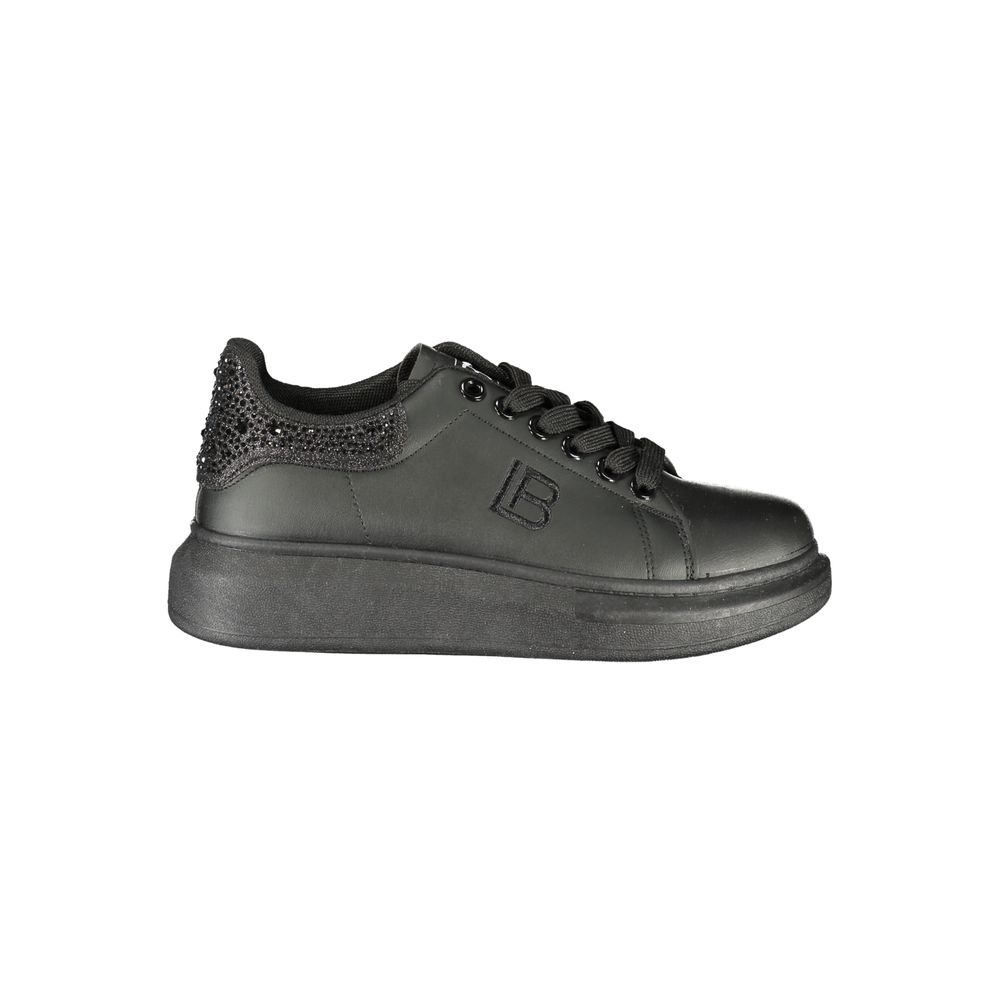 Laura Biagiotti Black Polyurethane Women's Sneaker - Eljoys Fashion 