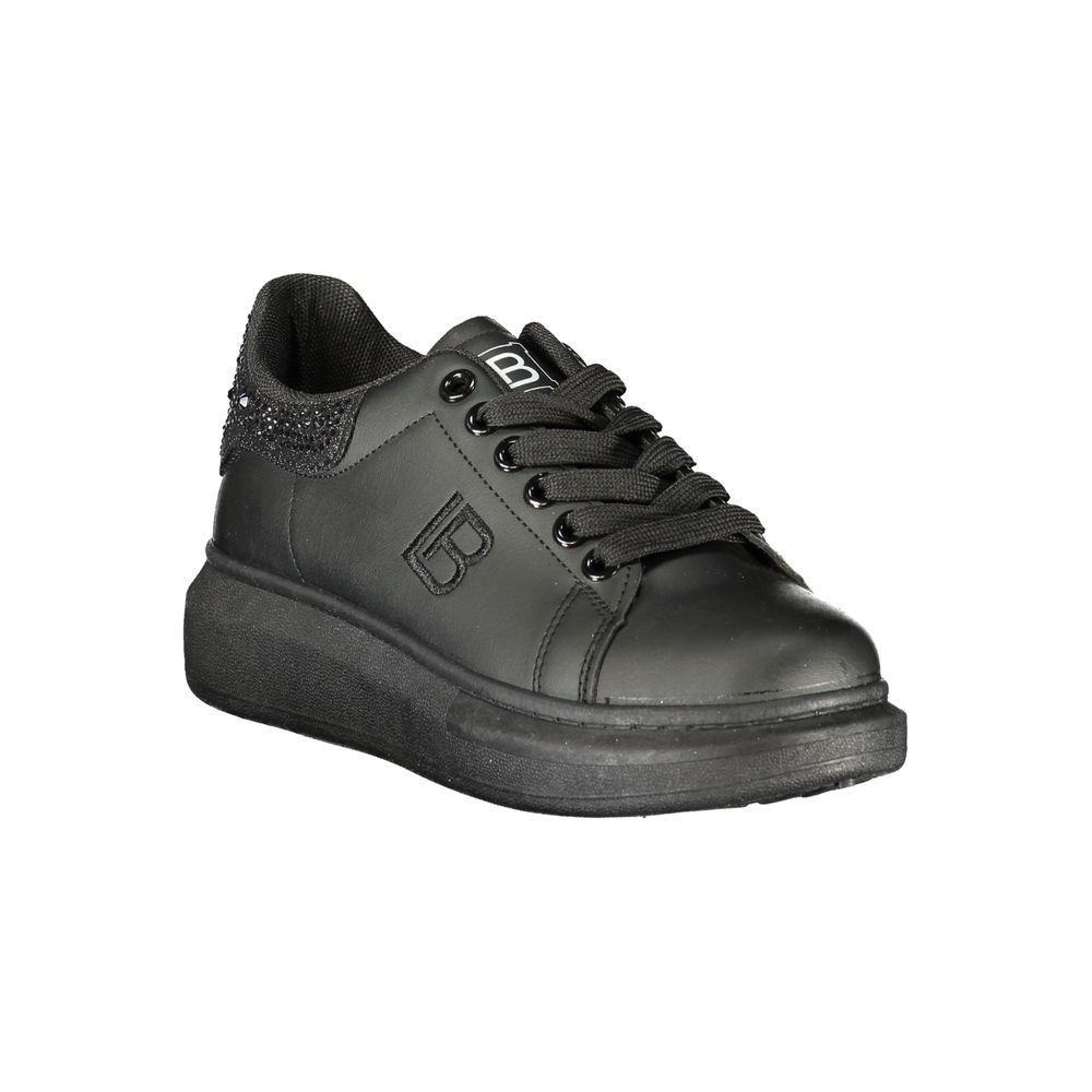 Laura Biagiotti Black Polyurethane Women's Sneaker - Eljoys Fashion 
