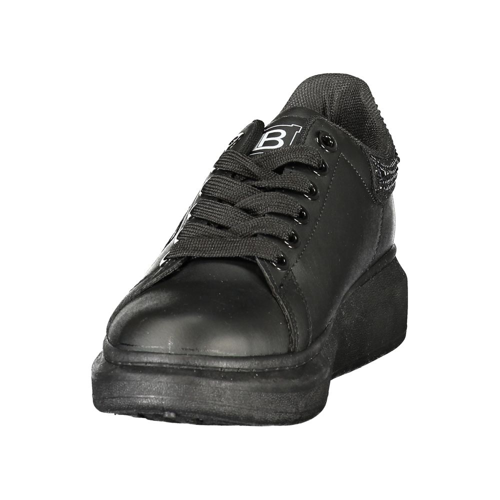 Laura Biagiotti Black Polyurethane Women's Sneaker - Eljoys Fashion 