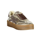 Laura Biagiotti Gold Polyurethane Women's Sneaker - Eljoys Fashion 