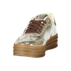 Laura Biagiotti Gold Polyurethane Women's Sneaker - Eljoys Fashion 