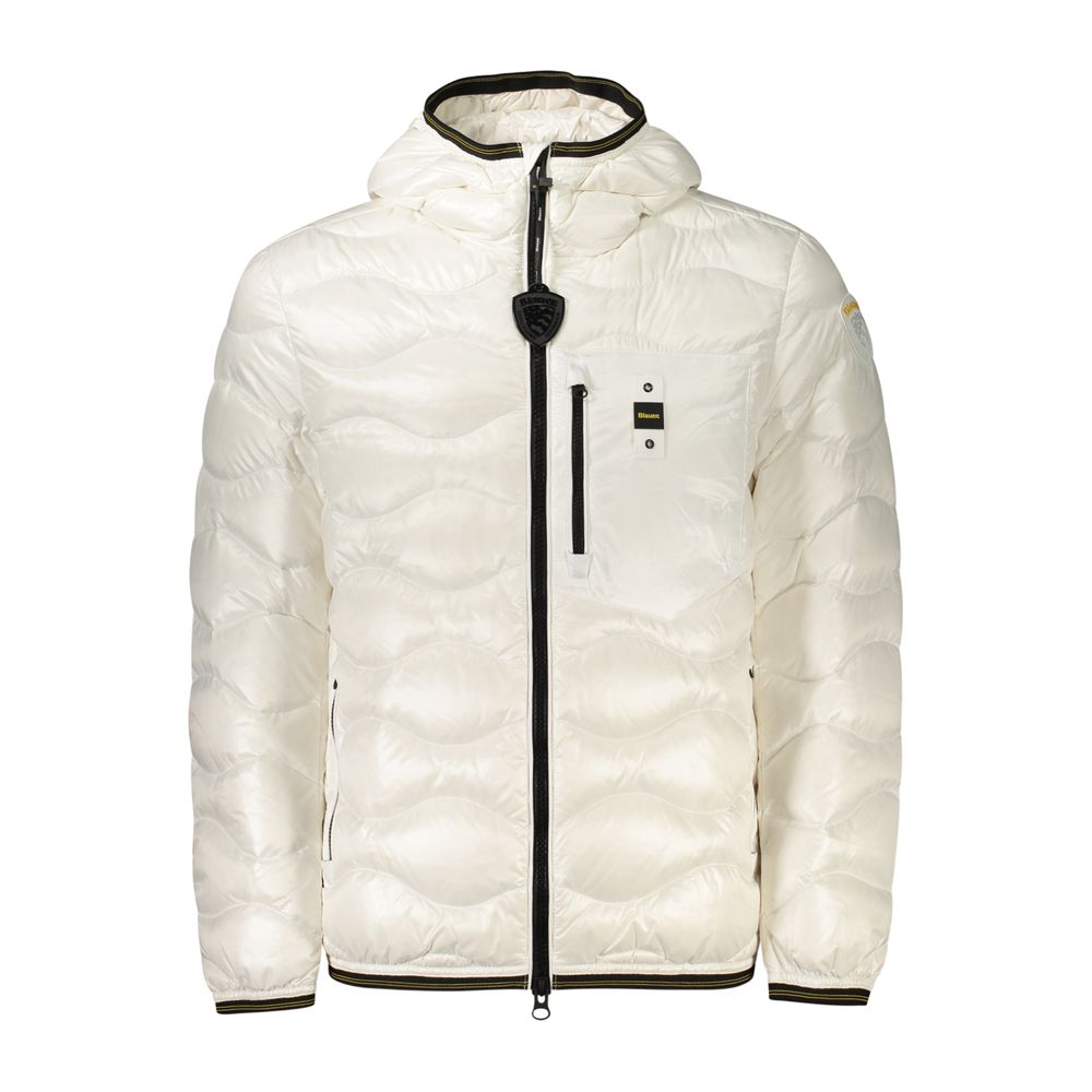 Blauer White Polyamide Men's Jacket - Eljoys Fashion 