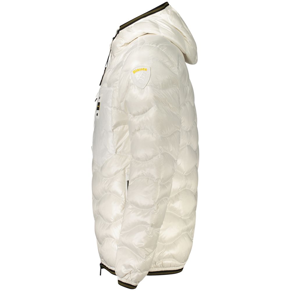 Blauer White Polyamide Men's Jacket - Eljoys Fashion 