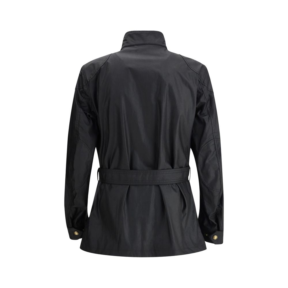 Belstaff Black Cotton Full-Length Jacket - Eljoys Fashion 