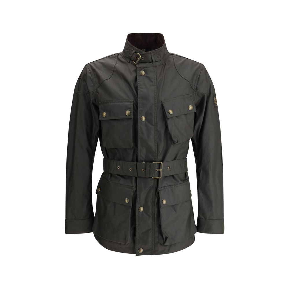 Belstaff Bicolor Cotton Full-Length Jacket - Eljoys Fashion 