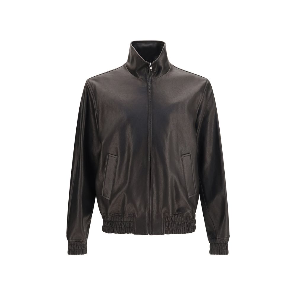 Valentino Garavani Black Lamb Ovis Aries Leather Jacket - Eljoys Fashion 