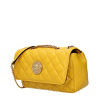 Versace Yellow Leather Shoulder Bag - Eljoys Fashion 