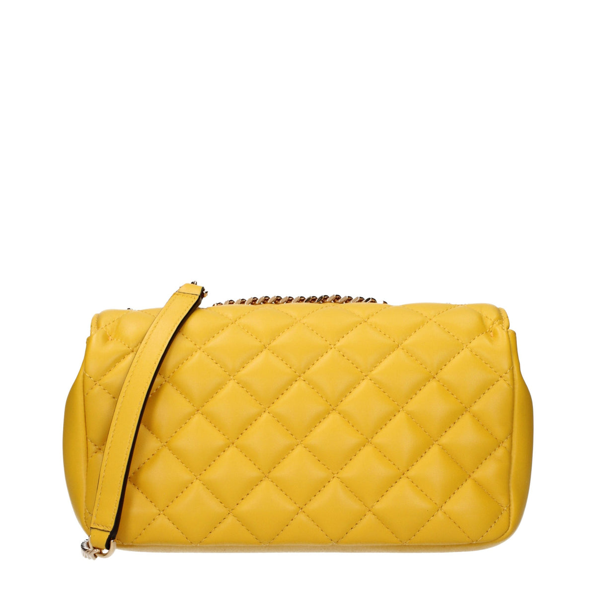 Versace Yellow Leather Shoulder Bag - Eljoys Fashion 