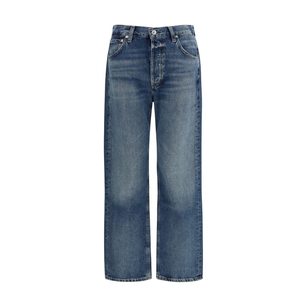 Citizens of Humanity Blue Organic Cotton Straight-Leg Jeans - Eljoys Fashion 