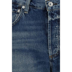 Citizens of Humanity Blue Organic Cotton Straight-Leg Jeans - Eljoys Fashion 