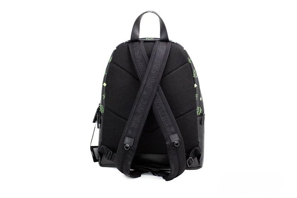 MCM Color Splash Visetos Green Purple Medium Mixed Leather Backpack Bookbag - Eljoys Fashion 