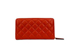 Versace Quilted Leather Continental Clutch Zip Wallet - Eljoys Fashion 