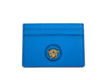 Versace Mini Medusa Blue Grainy Leather Slim Card Case Wallet - Eljoys Fashion 