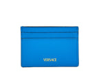 Versace Mini Medusa Blue Grainy Leather Slim Card Case Wallet - Eljoys Fashion 
