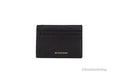 Burberry House Check Chase Black Grainy Leather Money Clip Card Case Wallet - Eljoys Fashion 