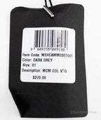 MCM Visetos Dark Grey Recycled Polyamide Cotton Blend Monogram Logo Bucket Hat - Eljoys Fashion 